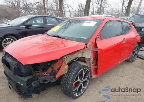 2020 Hyundai Veloster N z USA, uszkodzony, nr VIN KMHT36AH0LU003825